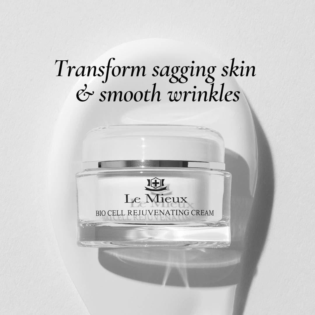 Le Mieux cream on finger highlighting smooth spreadability and quick absorption