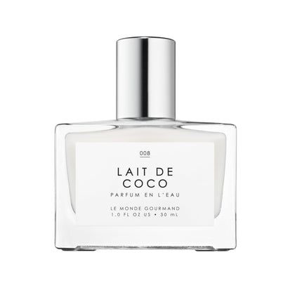 Le Monde Gourmand front bottle shot shows compact travel-friendly perfume