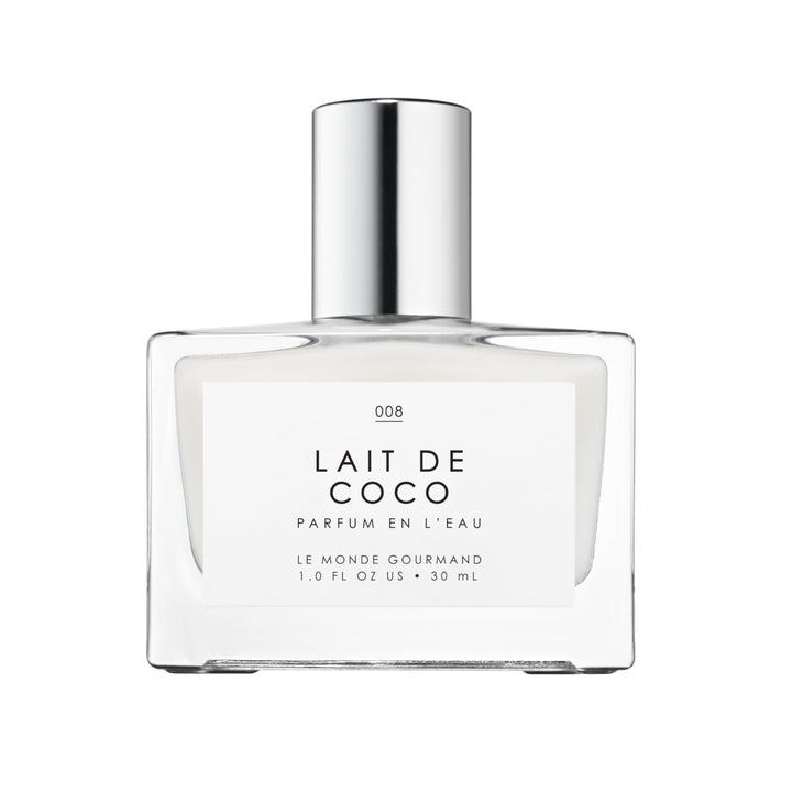 Le Monde Gourmand front bottle shot shows compact travel-friendly perfume