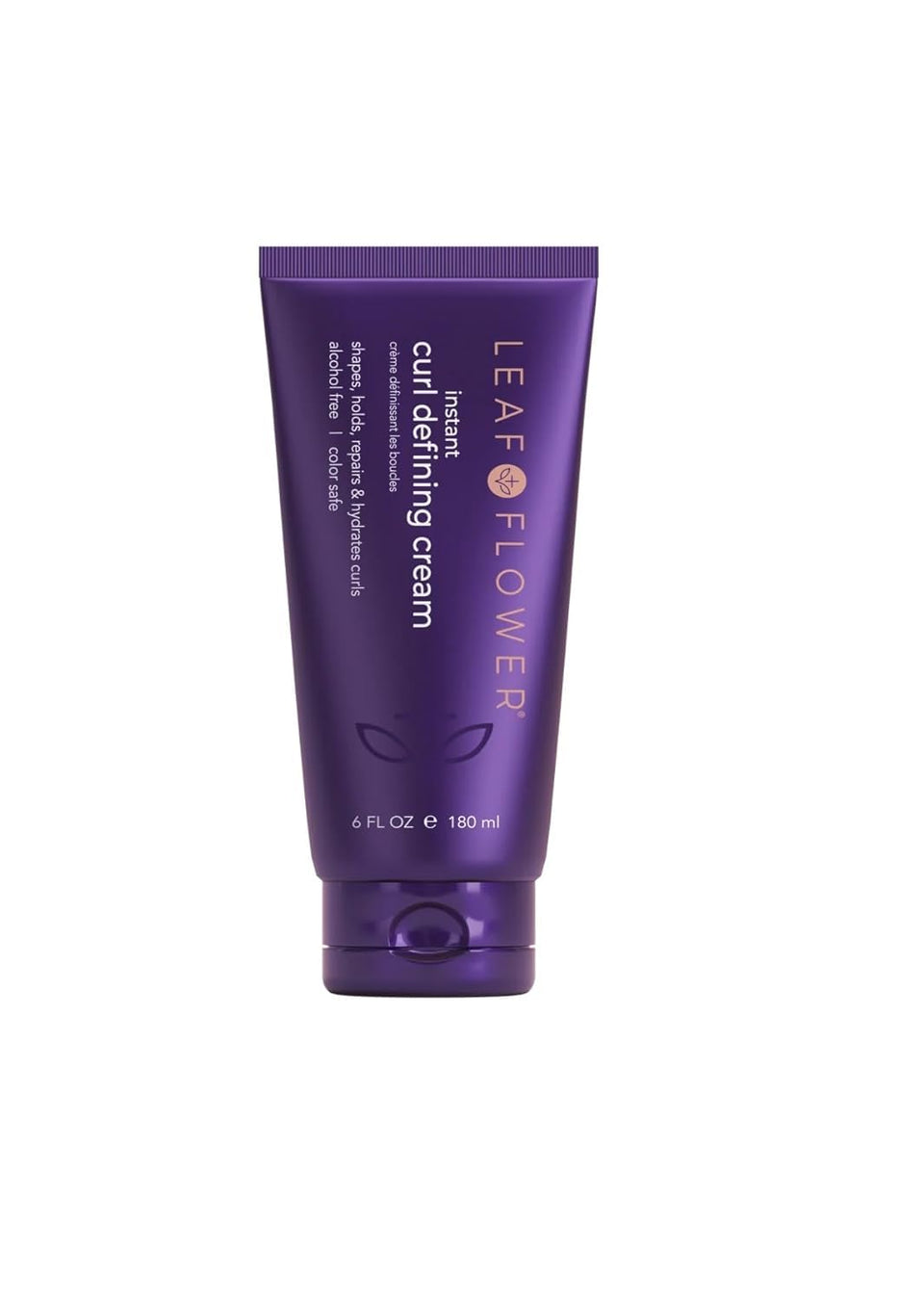 Leaf & Flower front packaging showing size and label, clear curl benefit