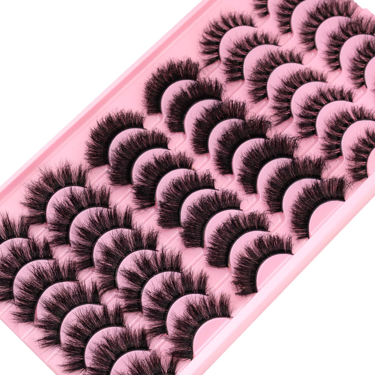 LEAFMOON length comparison chart 14–18mm illustrating graduated cat-eye effect