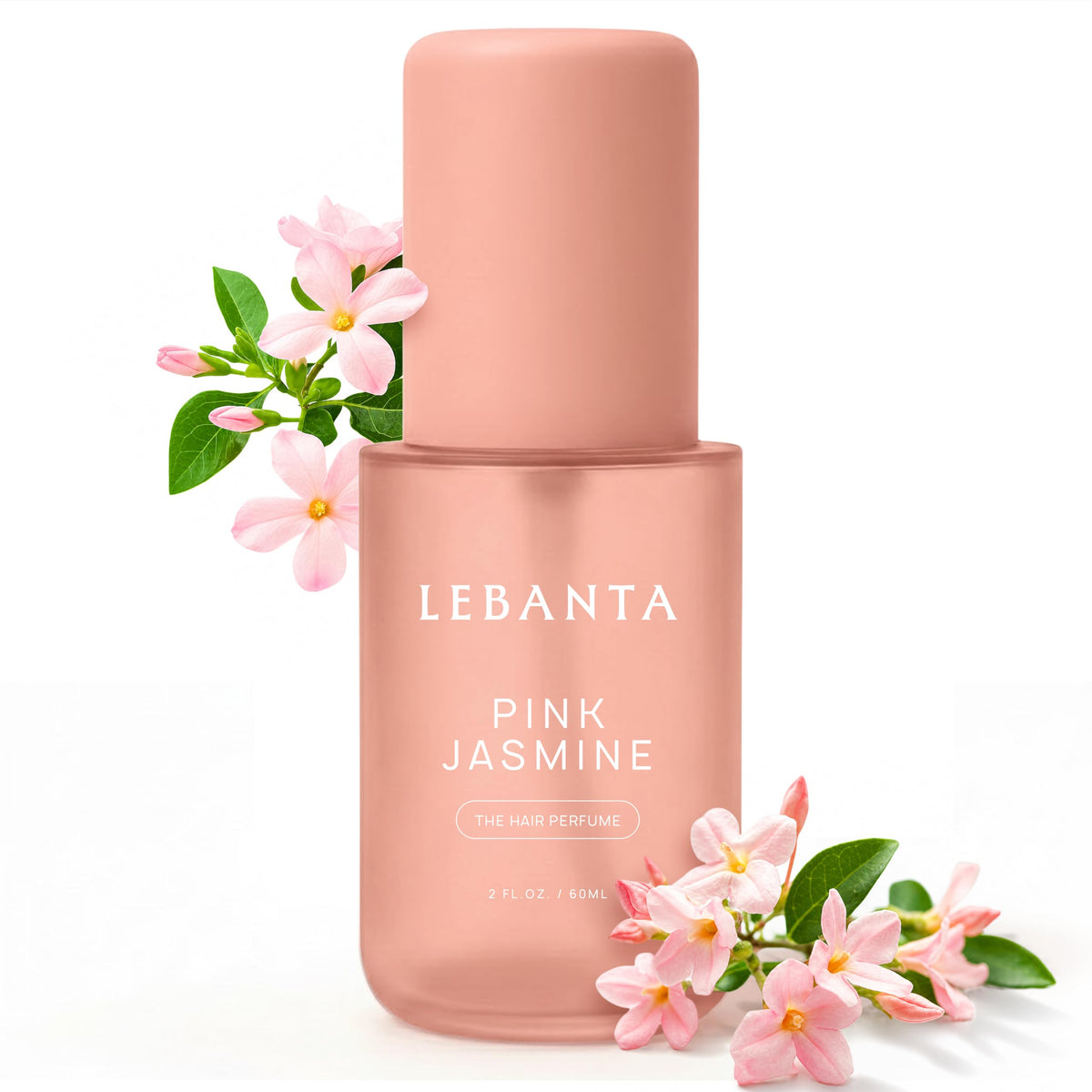 Lebanta bottle front packaging showing Pink Jasmine label and travel size benefit