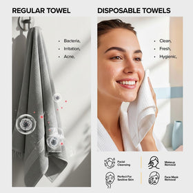lebogner towel held in hand to show 10x12 size and coverage