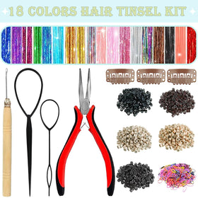 LEDIZE color array close-up showing 18 holographic strands, vivid mix and choice