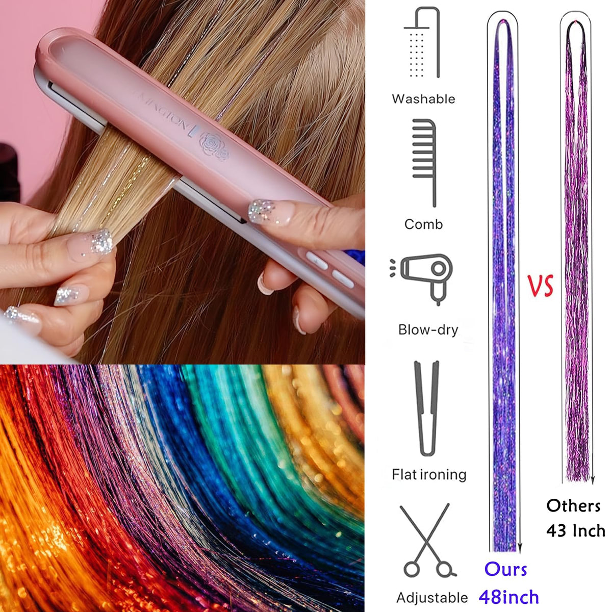LEDIZE trimmed strands alongside ruler to show customizable length