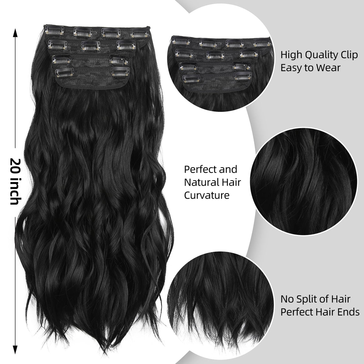 Model wearing LEEONS extensions showing instant length and volume benefit