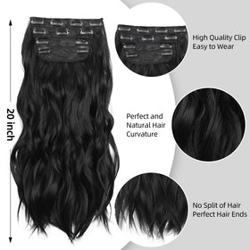 Model wearing LEEONS extensions showing instant length and volume benefit