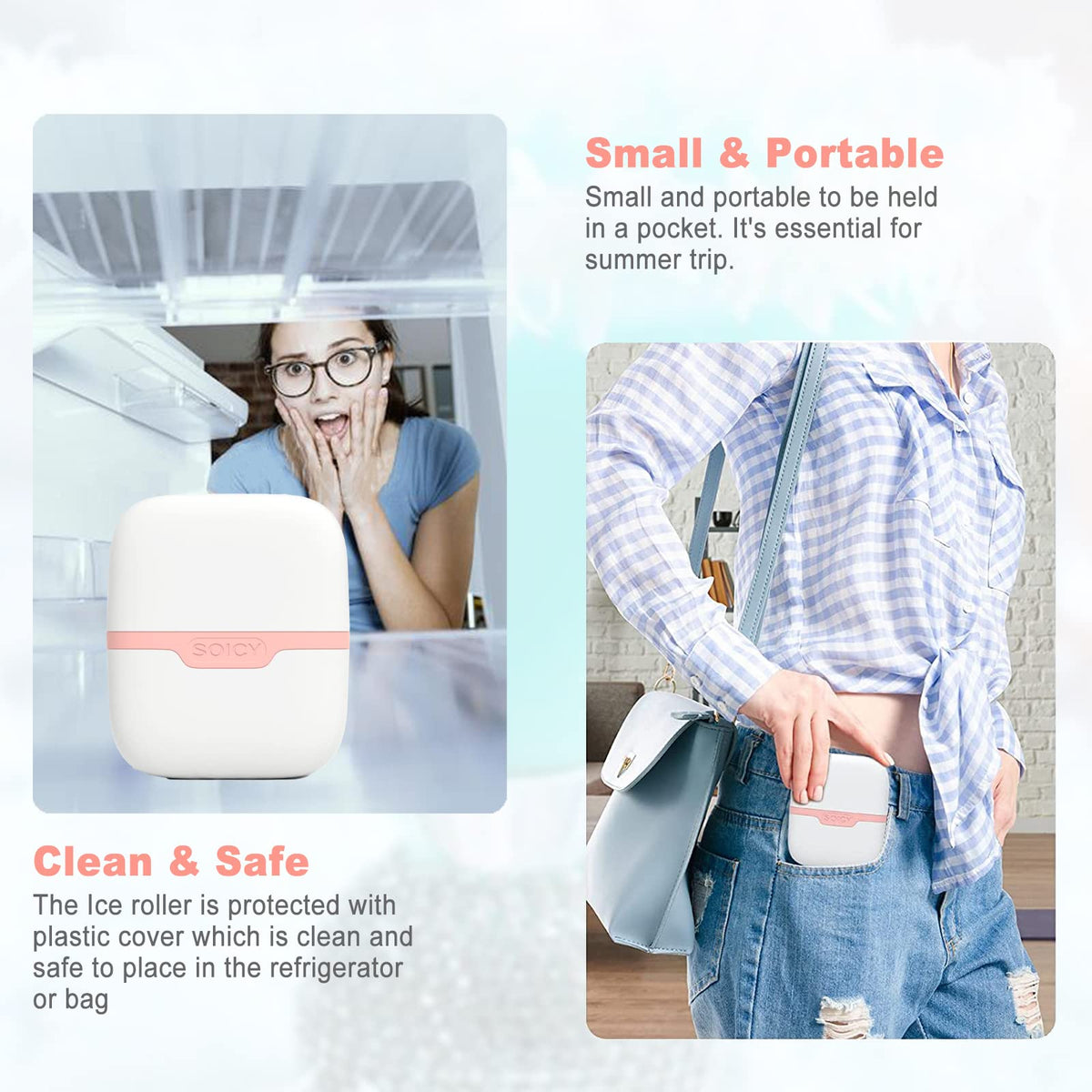 Leeshine roller held in hand showing portable size for travel convenience
