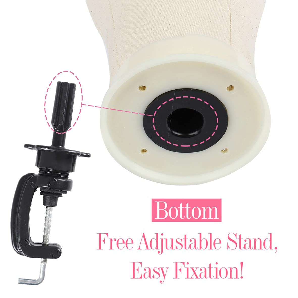 Leeven clamp stand fastened to table offering firm hands-free support
