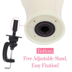 Leeven clamp stand fastened to table offering firm hands-free support
