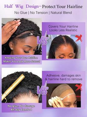Legendhair side profile of wig worn showing seamless blend and confident look benefit