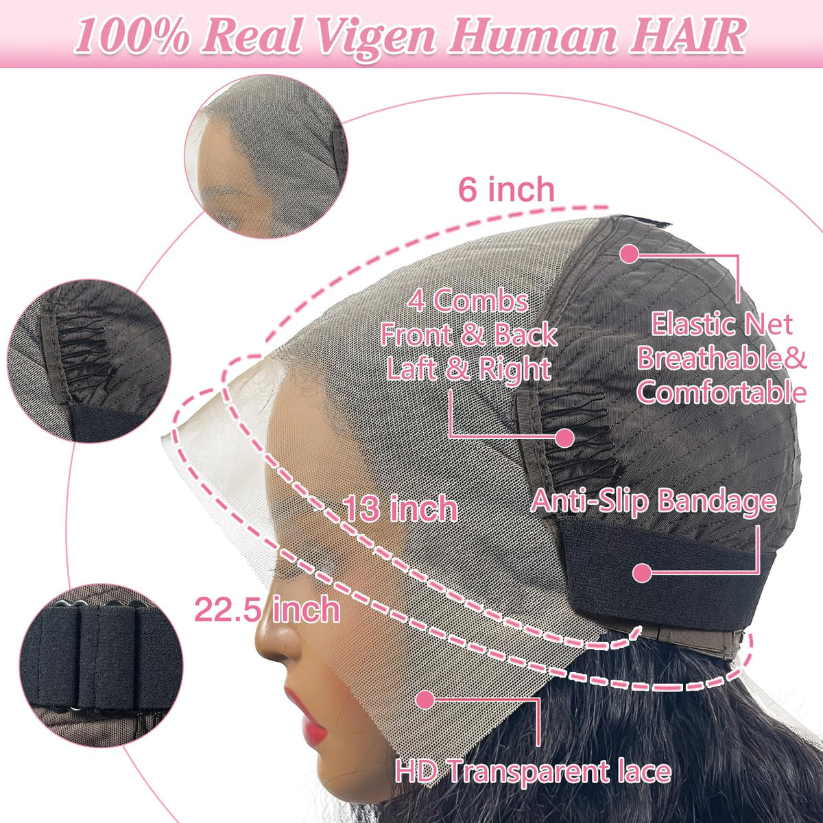 LEHOO body wave texture detail showing soft waves and benefit of salon-like finish