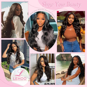 LEHOO lifestyle evening event look showing styled wig and benefit of polished appearance