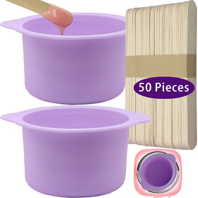 LEISENOR purple silicone liners front view showing two reusable bowls and tidy storage benefit