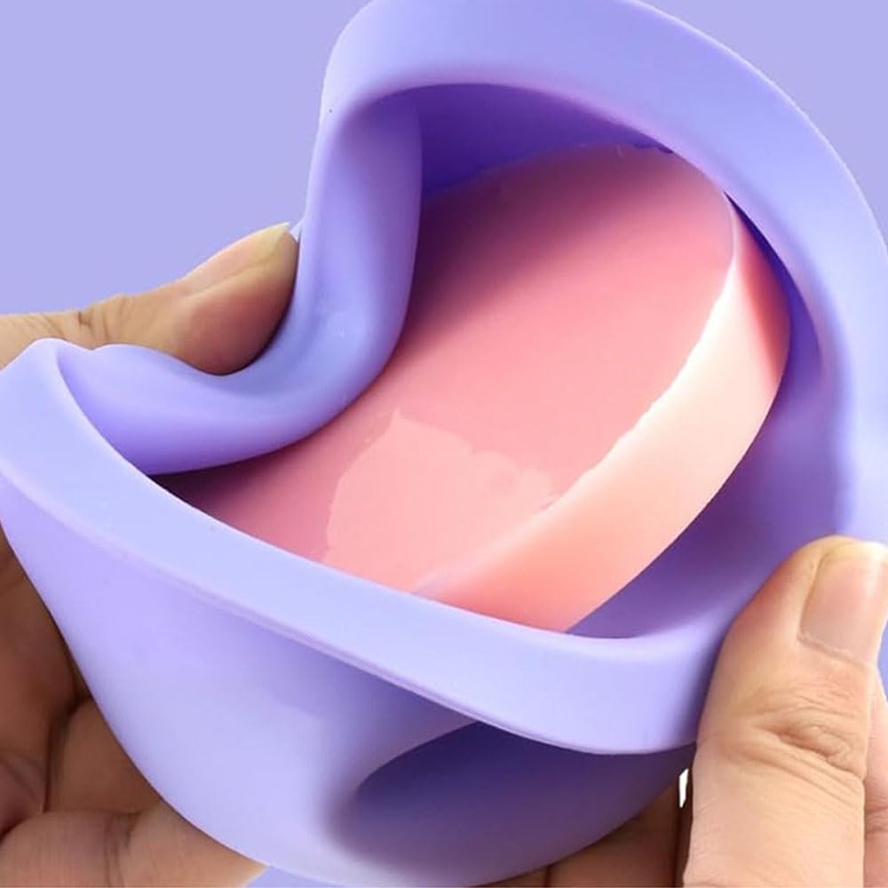 LEISENOR flexible liner being bent to remove hardened wax for effortless cleaning benefit