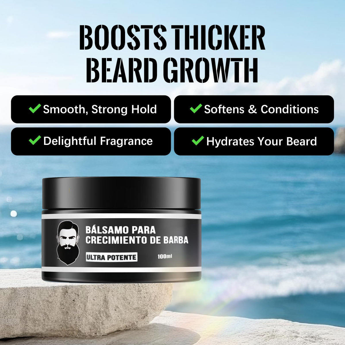 LELLURE Apolo before and after beard comparison showing fuller appearance
