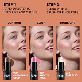 LemonSac double-ended brush and sponge included for easy blending