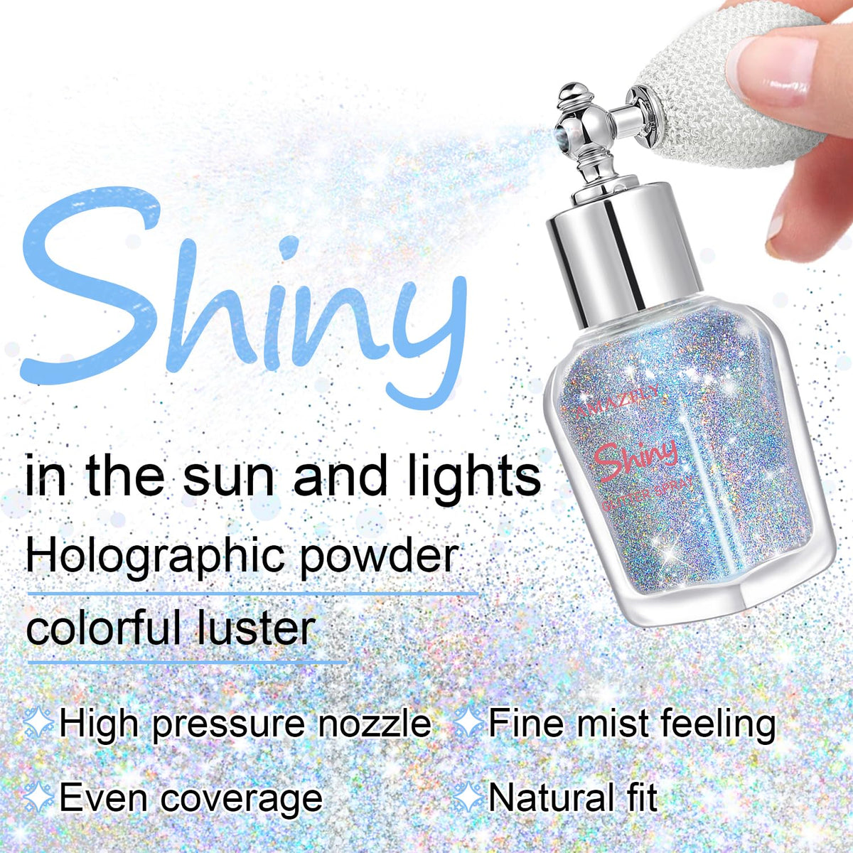 LemonSac Glint-Rainbow close-up of fine glitter texture and sparkle
