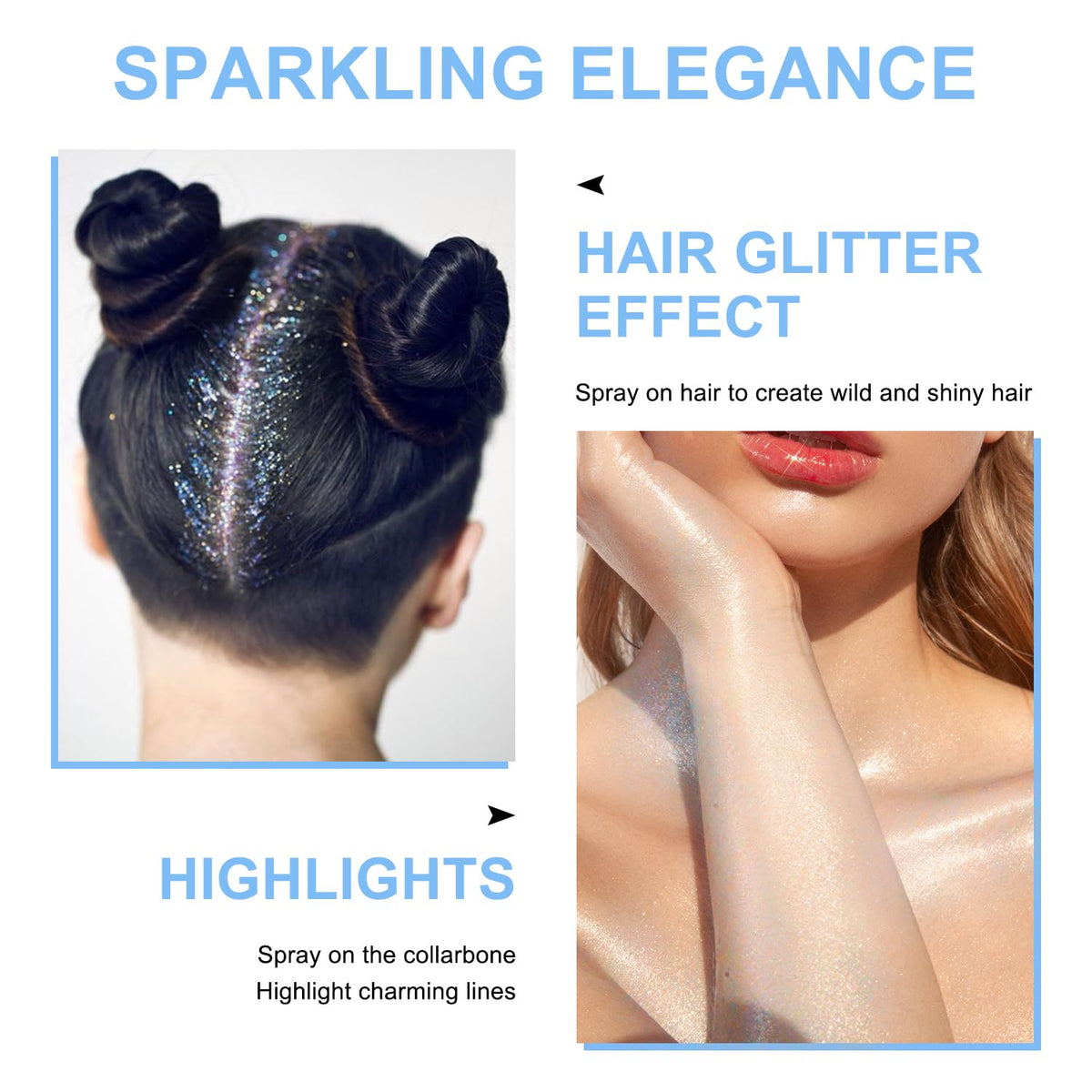 LemonSac Glint-Rainbow on shoulder highlighting contour and glow