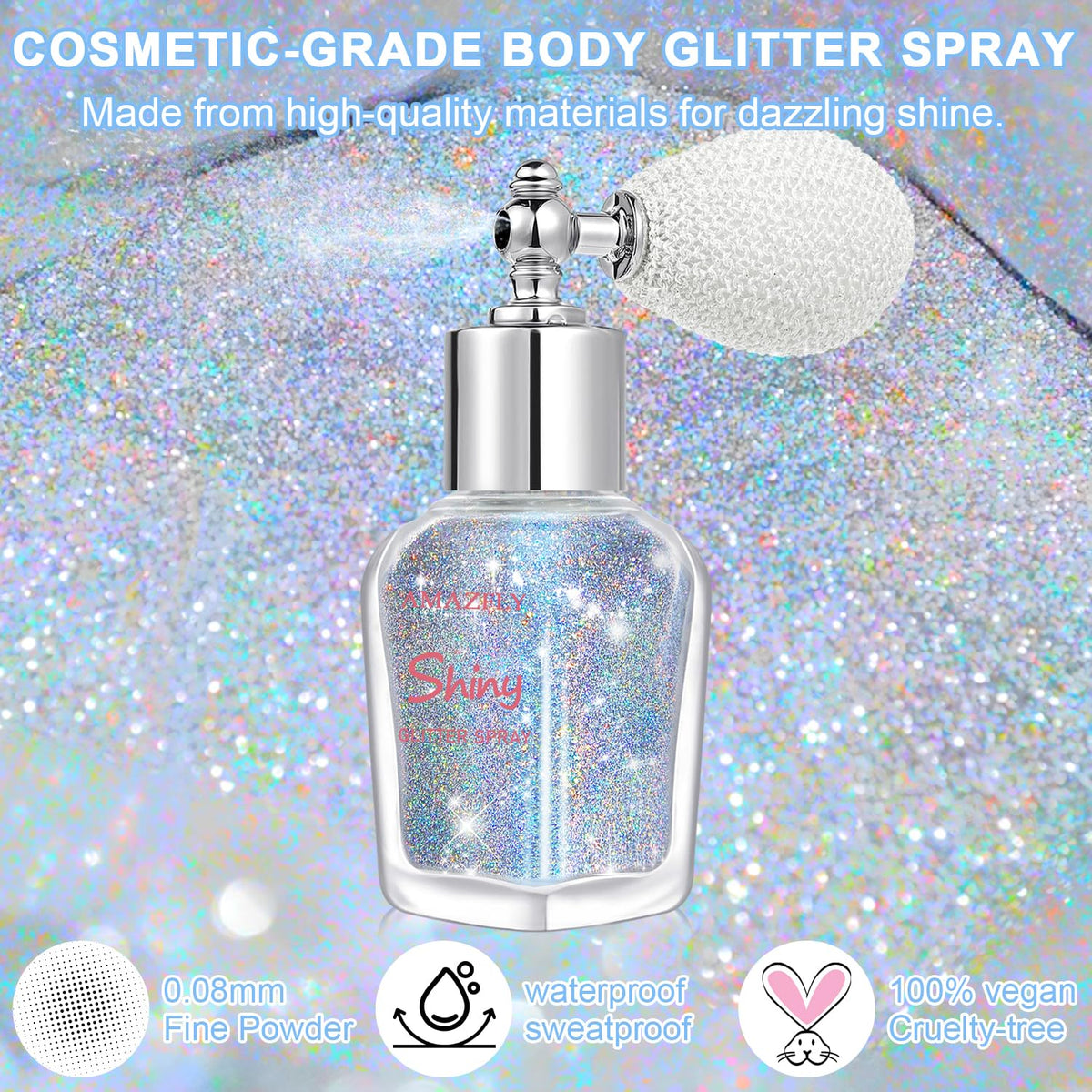 LemonSac Glint-Rainbow mist spray in action for even coverage