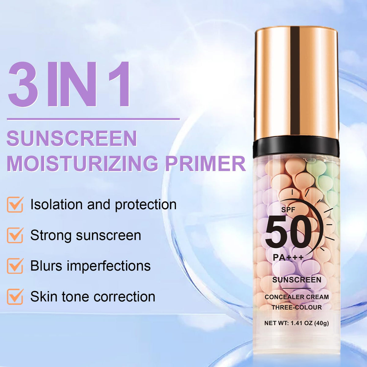 LemonSac label closeup highlighting SPF50 protection and cosmetic formulation