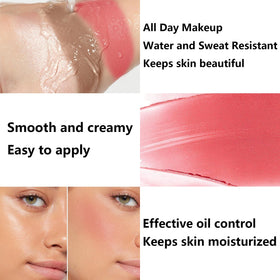 LemonSac model applying contour stick to cheeks for natural sculpting