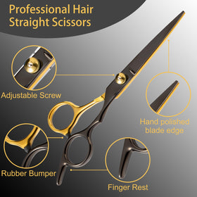 lengnoyp thinning shears texture detail showing toothed blade for blending