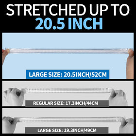LEOBRO elastic band close-up displaying stretch and secure hold benefit
