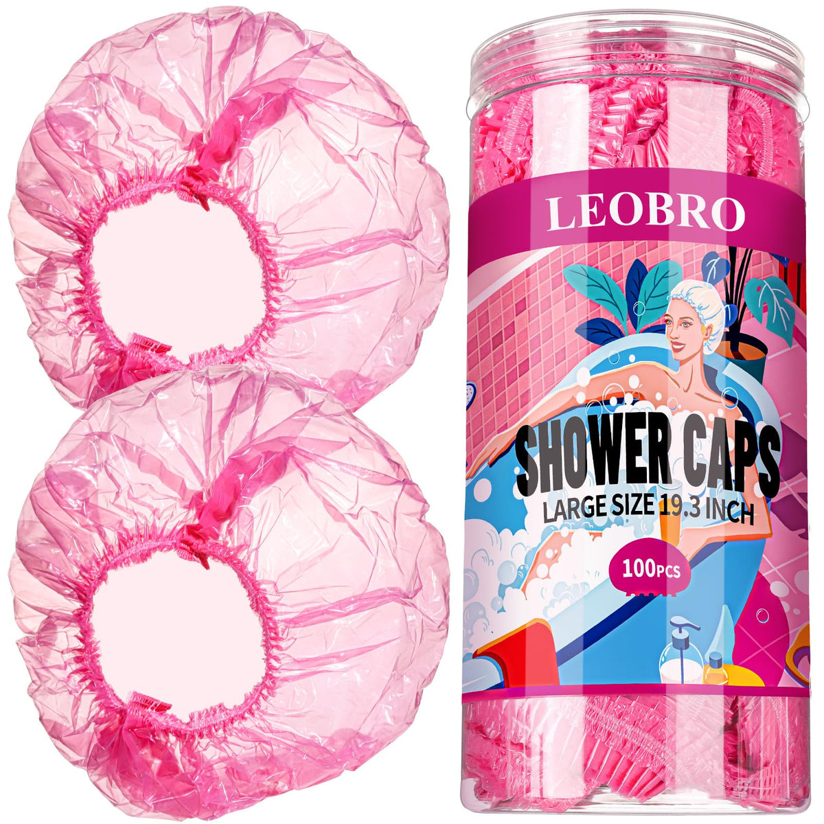 LEOBRO front pack jar showing 100 caps and compact storage benefit