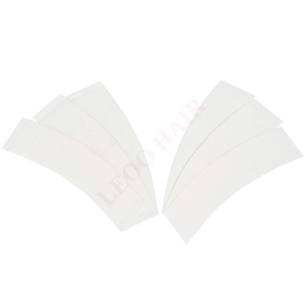 LEOO HAIR tape applied to lace base showing secure, flexible bond