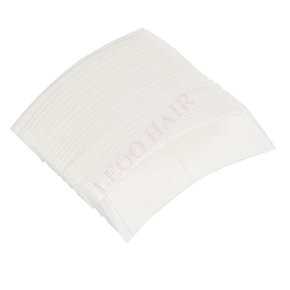 LEOO HAIR woman applying lace wig with tape demonstrating comfortable fit