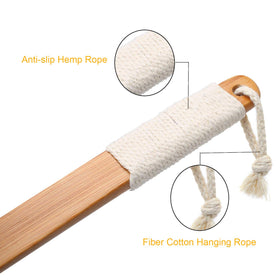 Leotruny hemp-wrapped handle detail for non-slip grip during shower use