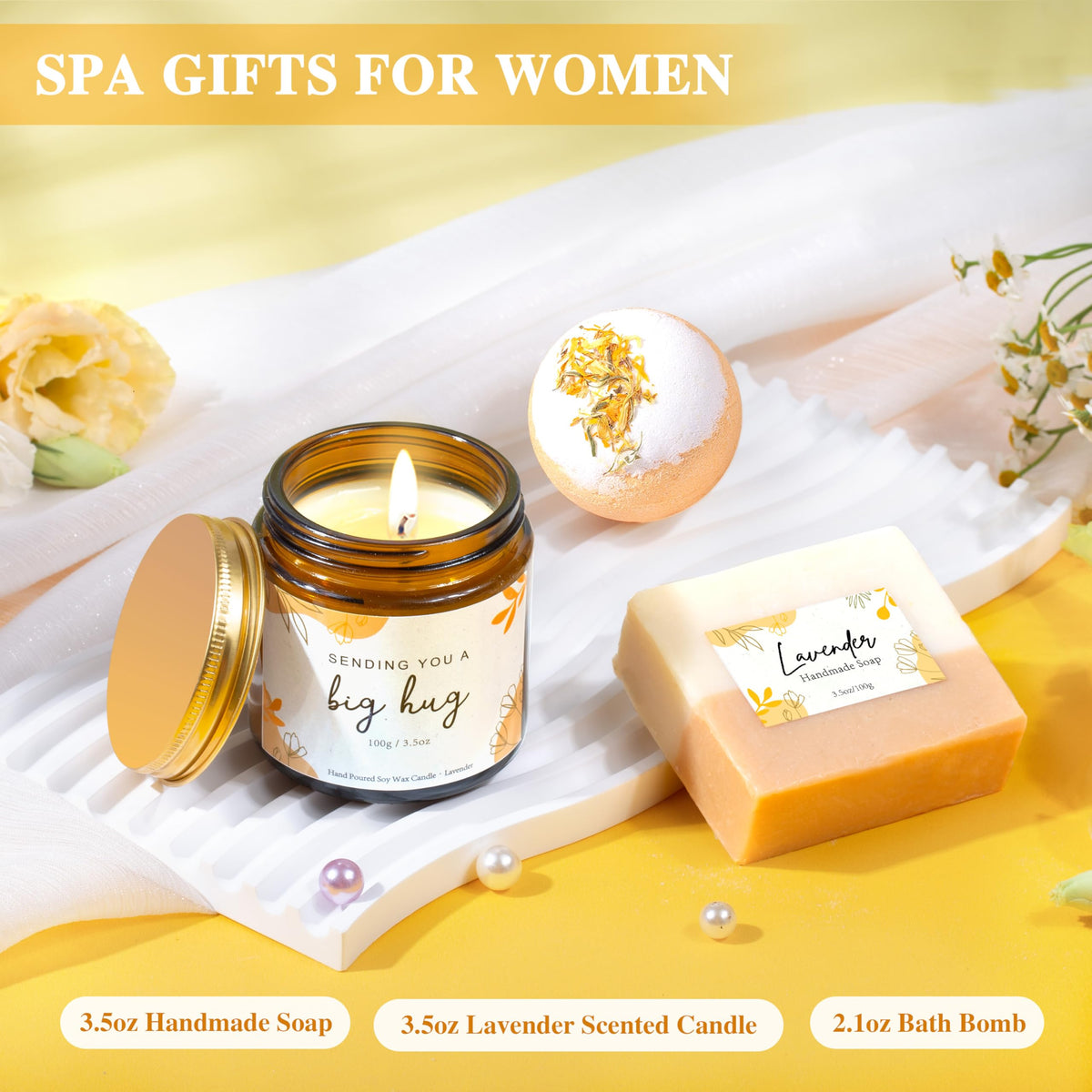 Lepiche handmade soap and bath bomb styled for a soothing home spa experience