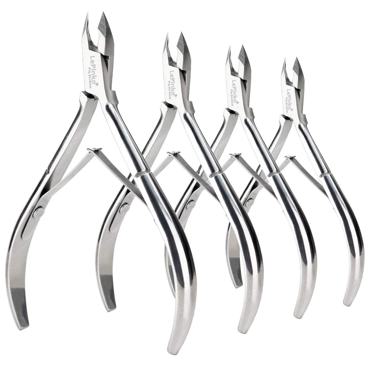 LePinko front view of four nippers showing professional set and quick selection