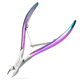LePinko front view of rainbow cuticle trimmer showing compact packaging and ready-to-use benefit
