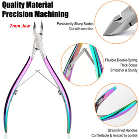 LePinko trimmer in use at a home salon showing fast, neat cuticle removal benefit