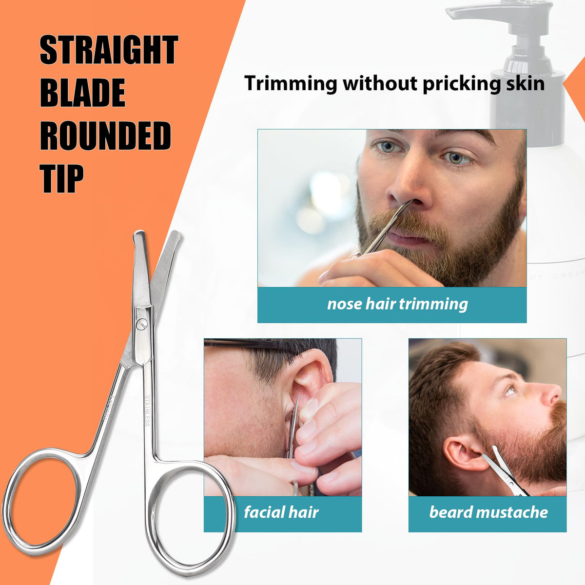 LePinko scissors open in hand demonstrating ergonomic loops and control benefit