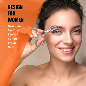 LePinko scissors trimming eyebrow hair demonstrating precise shaping benefit