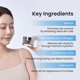 Lepique cream staged in bathroom routine showing nighttime skincare use