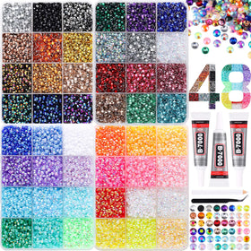 LERBOU front packaging showing complete rhinestone kit and tools for quick crafting