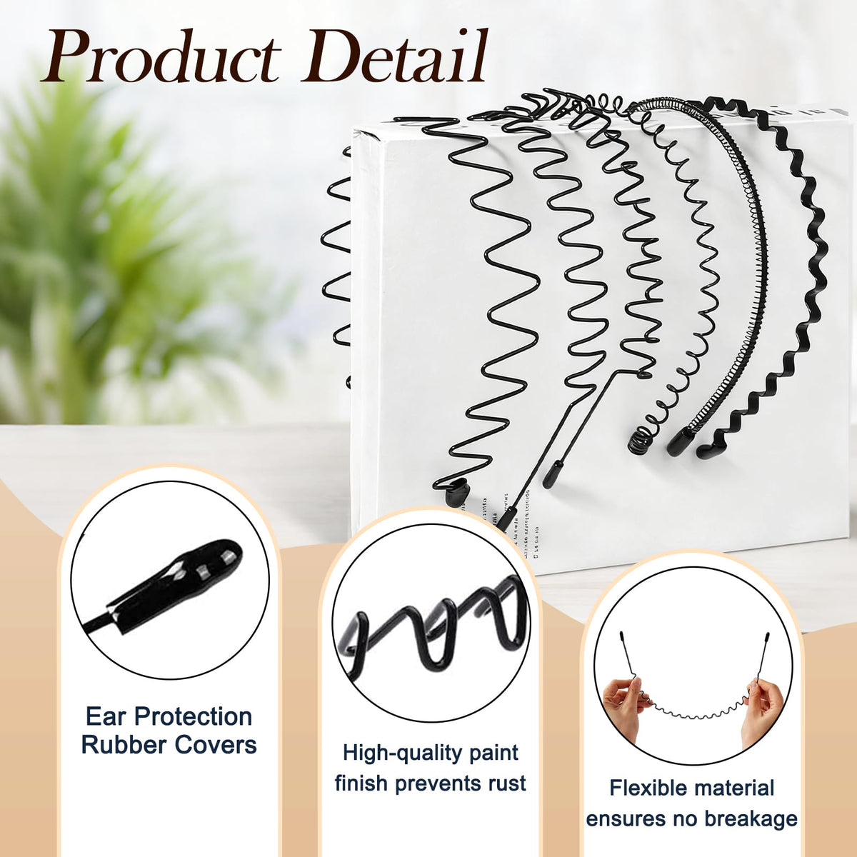Close-up of LERNOU plastic tip protecting scalp for comfortable wear