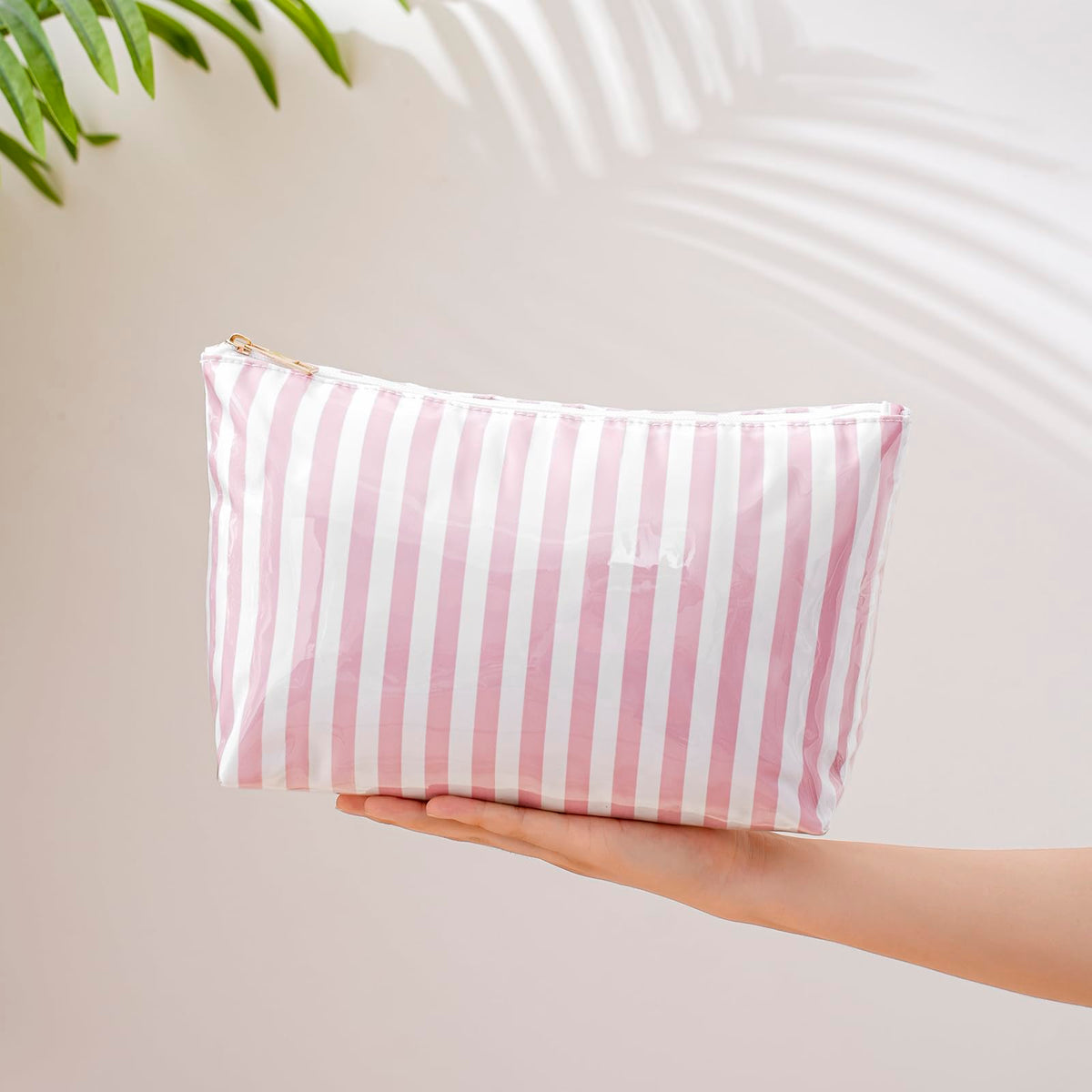 Lestikave wide zip opening displaying easy access to makeup and travel essentials