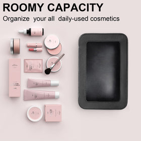 LETGO filled pouch with makeup and chargers showing organized visibility and easy access