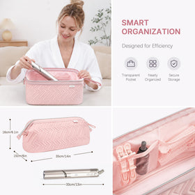 Leudes interior with pockets organizing attachments and reducing tangles for easy access