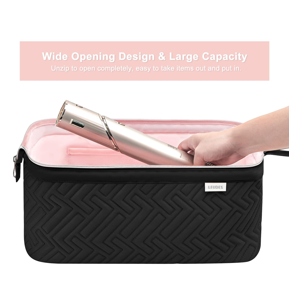 Leudes packed in travel bag showing real-world convenience for travelers