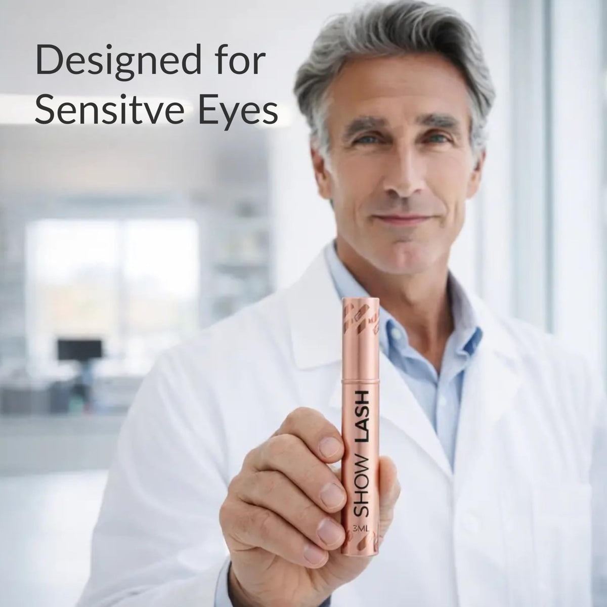 LeVaye' serum texture on brush illustrating lightweight, fast-absorbing formula benefit