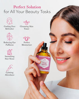 Leven Rose label detail highlighting Moroccan Rosa Damascena origin