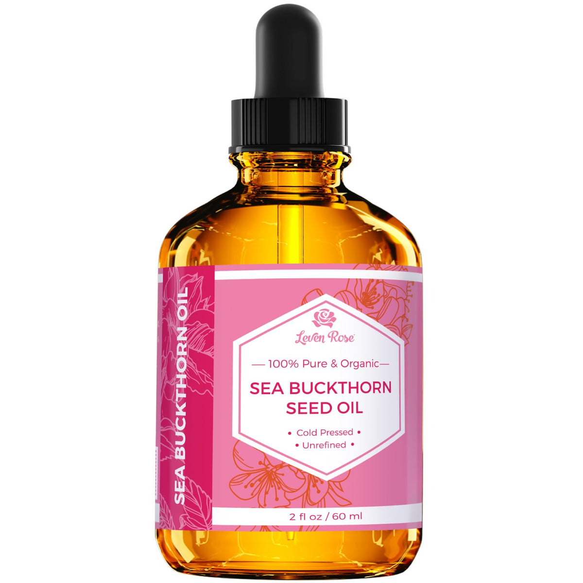 Leven Rose label close-up showing ingredient purity and simple formulation