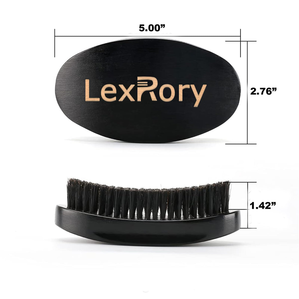 LexRory grooming beard and mustache with brush to tame coarse facial hair