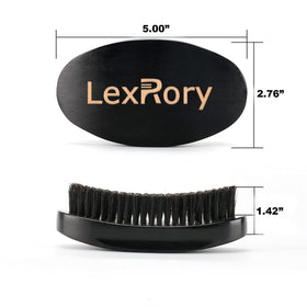 LexRory grooming beard and mustache with brush to tame coarse facial hair